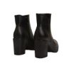 Picture of Block Heel Faux Leather Ankle Boots