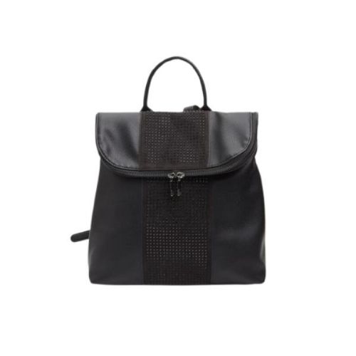 Picture of Faux Leather Backpack with Crystal Details