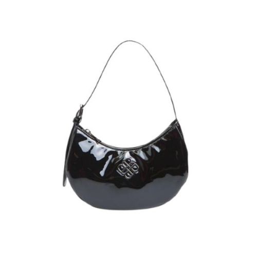 Picture of Patent Effect Faux Leather Mini Hobo Bag