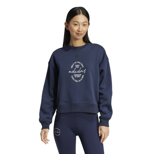 Picture of Signature Graphic Print Fleece Loose Sweatshirt