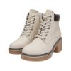 Picture of Block Heel Lace-Up Ankle Boots with Track Sole