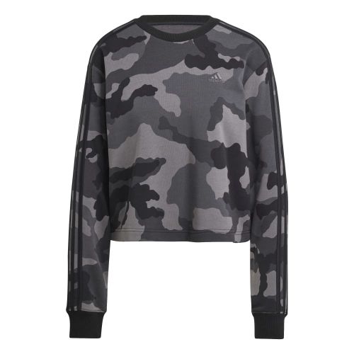 Picture of Essentials 3-Stripes Camo-Print Cropped Sweatshirt