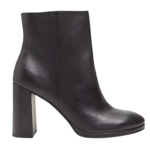 Picture of Block Heel Leather Ankle Boots