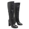 Picture of Block Heel Knee-High Leather Boots