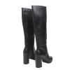 Picture of Block Heel Knee-High Leather Boots