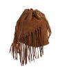 Picture of Fringed Suede Bucket Bag