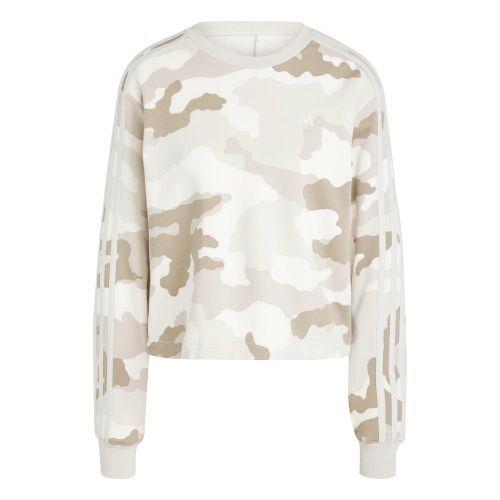 Picture of Essentials 3-Stripes Camo-Print Cropped Sweatshirt