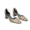 Picture of Leopard Print Ankle Strap Block Heel Shoes