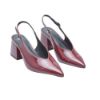 Picture of Block Heel Faux Leather Slingbacks
