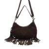 Picture of Fringed Suede Hobo Bag