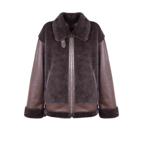 Picture of Faux Leather and Faux Fur Jacket