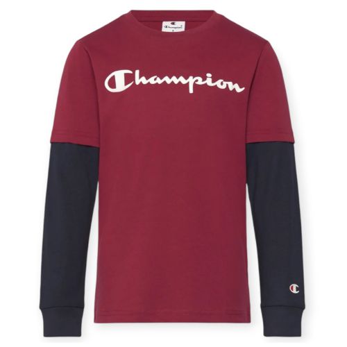 Picture of Kids Layered Look Long Sleeve T-Shirt Script Logo