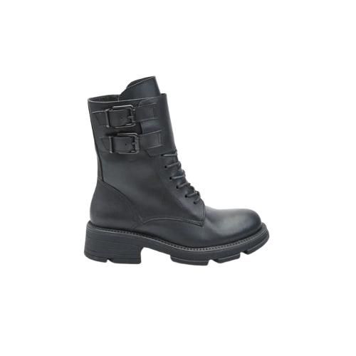 Picture of Leather Combat Boots with Buckles