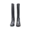 Picture of Block Heel Knee High Leather Boots with Zip
