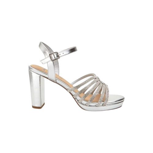 Picture of Block Heel Metallic Sandals