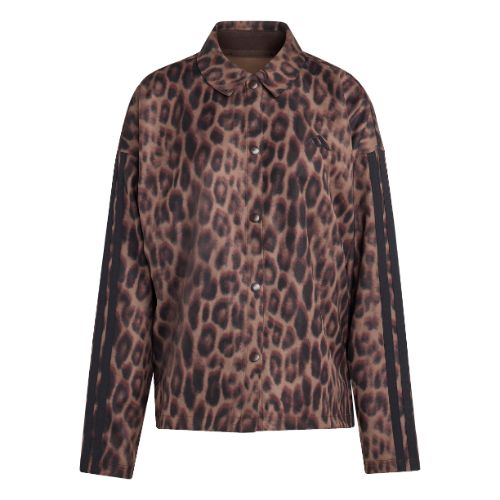 Picture of Seasonal Essentials Leopard Print Woven Overshirt with 3-Stripes 