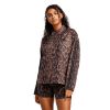 Picture of Seasonal Essentials Leopard Print Woven Overshirt with 3-Stripes 
