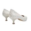 Picture of Snakeskin Effect Kitten Heel Court Shoes