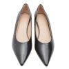 Picture of Faux Leather Kitten Heel Court Shoes