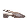 Picture of Faux Snakeskin Slingback Block Heel Pumps