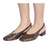 Picture of Faux Snakeskin Slingback Block Heel Pumps