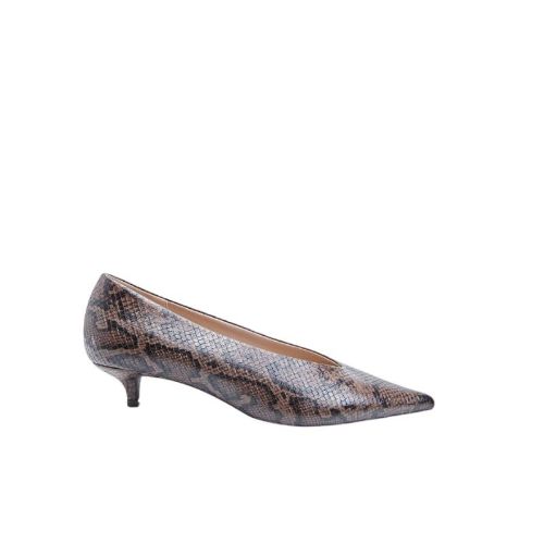 Picture of Kitten Heel Faux Snakeskin Court Shoes