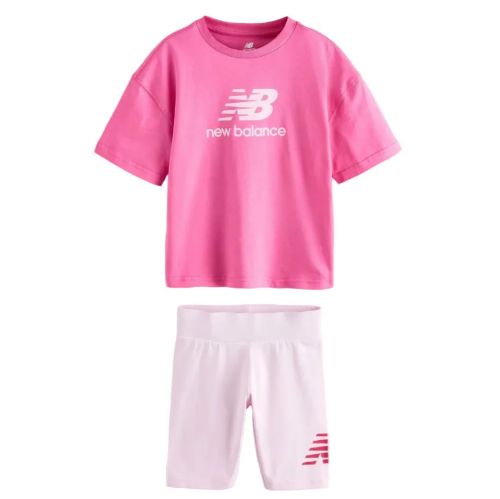 Picture of Girls Stacked Logo T-Shirt and Shorts Set