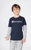 Picture of Kids Layered Look Long Sleeve T-Shirt Script Logo