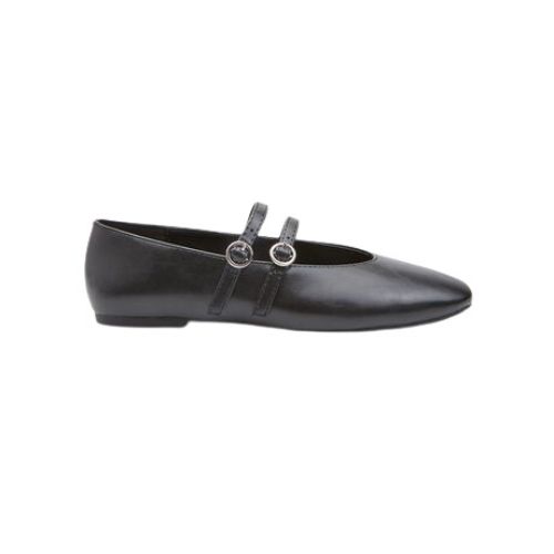 Picture of Double Strap Faux Leather Ballerina Flats