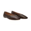 Picture of Faux Snakeskin Square Toe Ballerina Flats