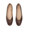Picture of Faux Snakeskin Square Toe Ballerina Flats