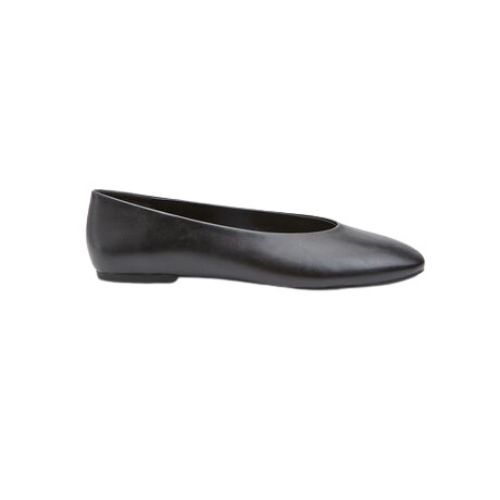 Picture of Faux Leather Square Toe Ballerina Flats