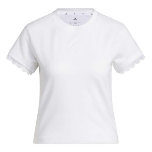 Picture of Outlined Logo Graphic T-Shirt with Lace Hem