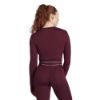 Picture of Burgundy Hyperglam Cropped Long Sleeve T-Shirt