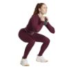 Picture of Burgundy Hyperglam Cropped Long Sleeve T-Shirt