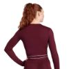 Picture of Burgundy Hyperglam Cropped Long Sleeve T-Shirt