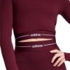 Picture of Burgundy Hyperglam Cropped Long Sleeve T-Shirt