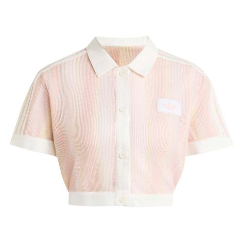 Picture of Adidas Originals Summer Glow Striped Cropped Polo