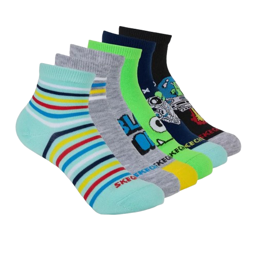 Picture of Non Terry High Quarter Crew Socks 6 Pair Pack