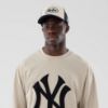 Picture of New York Yankees MLB Light Beige Oversized Long Sleeve T-Shirt
