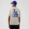Picture of LA Dodgers MLB Food Graphic Cream Oversized T-Shirt