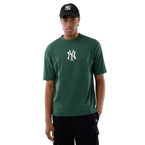 Picture of New York Yankees MLB Food Graphic Dark Green Oversized T-Shirt