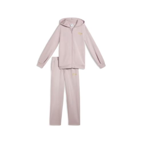 Picture of Girls Essentials Script Glitter Full Zip Tracksuit